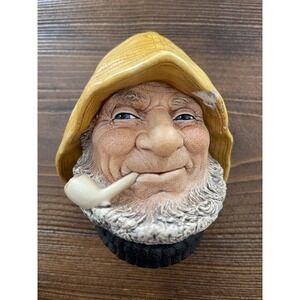 Vintage Bossons Old Salt Wall Head Chalkware 1971 Congleton‎ England